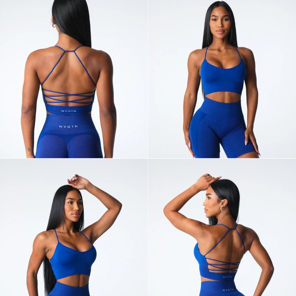 NVGTN Azure Blue Cascade Seamless Bra